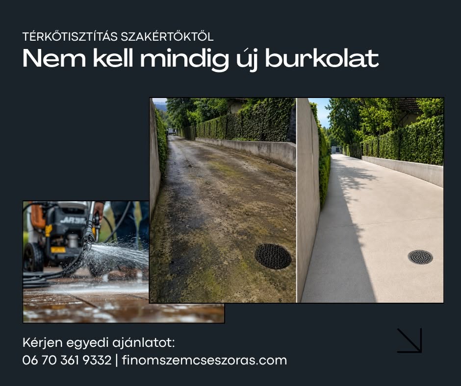 Térkő tisztítás 5 lakossági térkőtisztítás